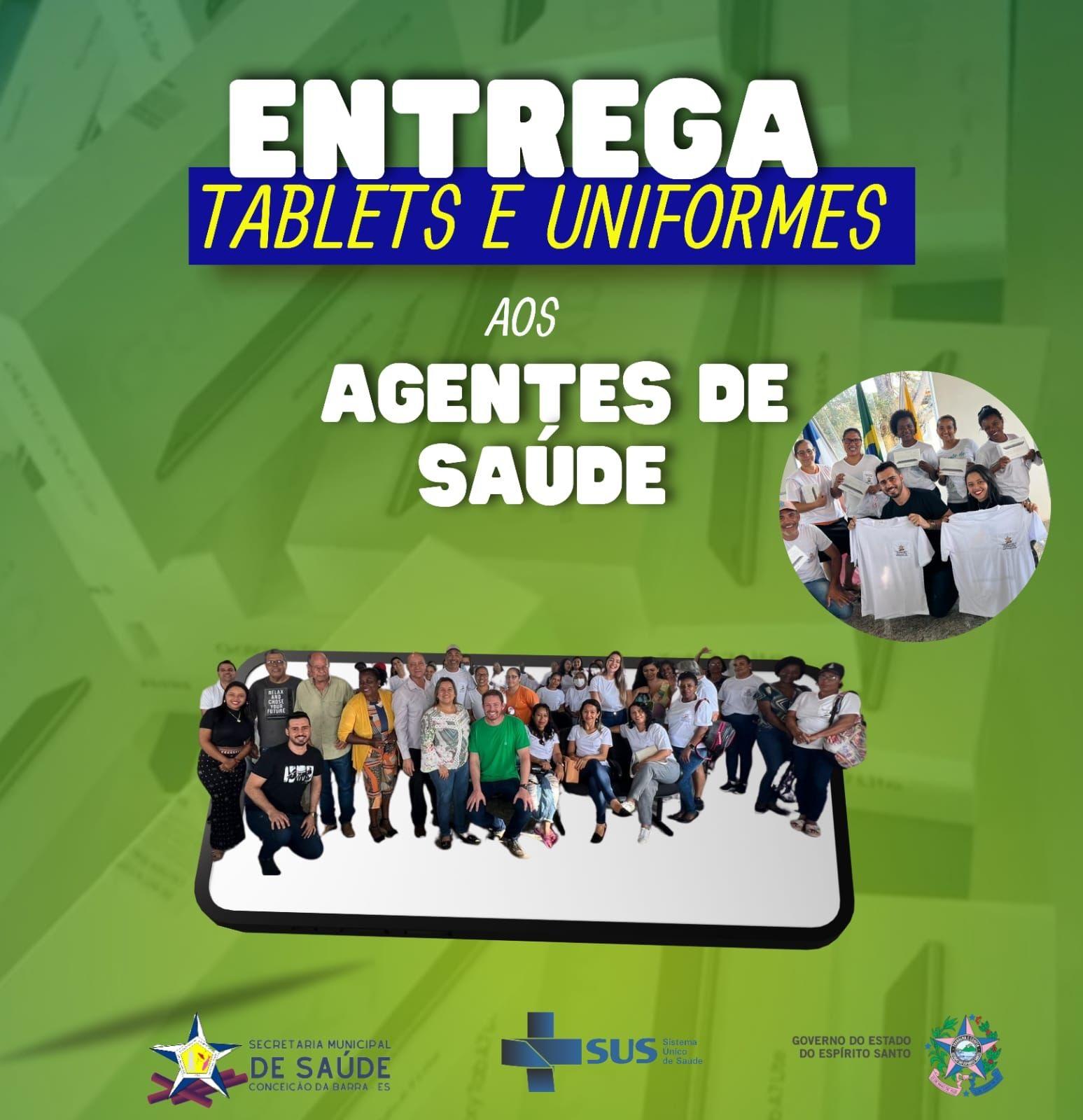 Secretaria entrega uniformes, tablets e balanças para Agentes e Unidades de Saúde de Conceição da Barra, ES