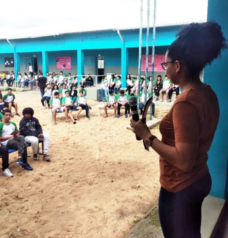 Secretaria de Saúde realiza palestra sobre violência para alunos da EEEM “Joaquim Fonseca”, em Conceição da Barra, ES