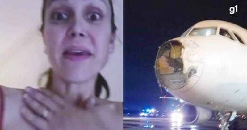 Passageira relata pânico em avião que teve ‘bico’ destruído por tempestade
