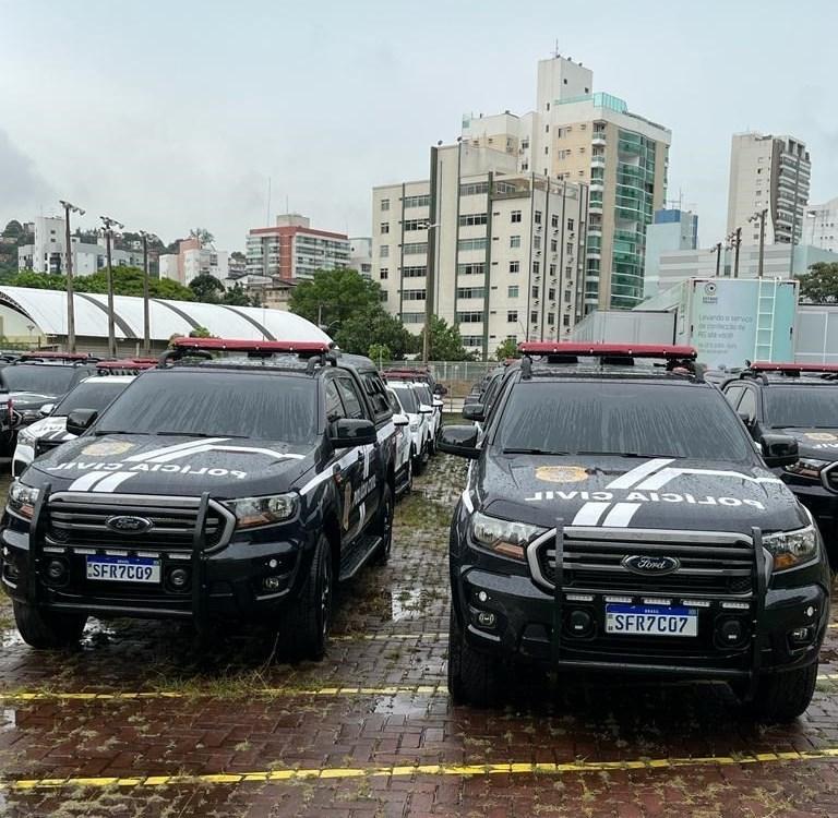 Polícia Civil do ES recebe 73 novas viaturas