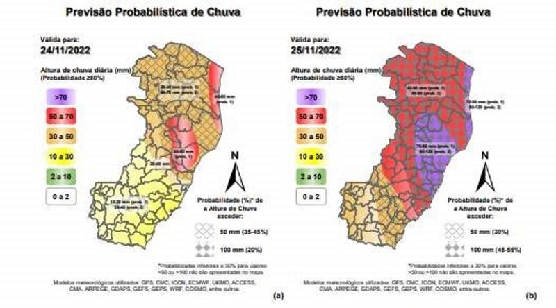 Defesa Civil emite alerta de “tempo severo” para o Espírito Santo