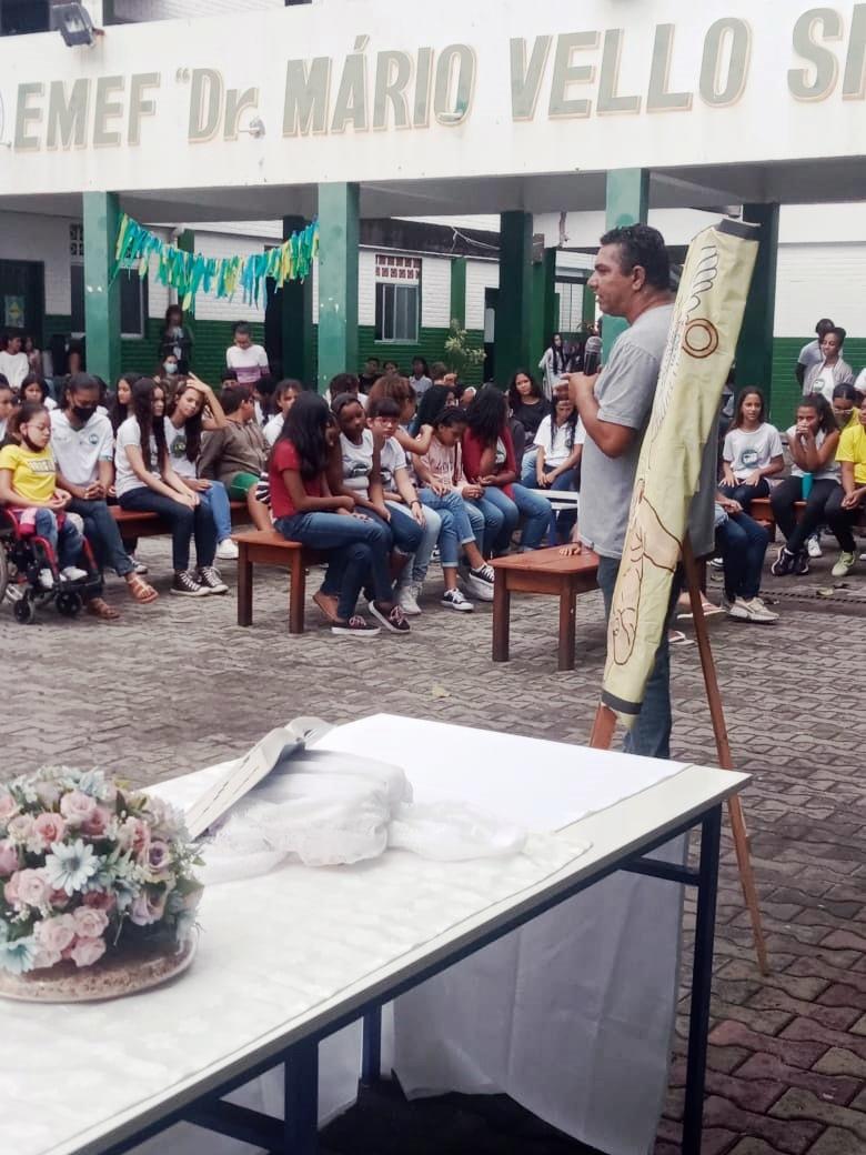 ‘Dia de Ação de Graças’ foi marcado por palestras ministradas pelo pastor Giano Marcus, em escolas de Conceição da Barra, ES