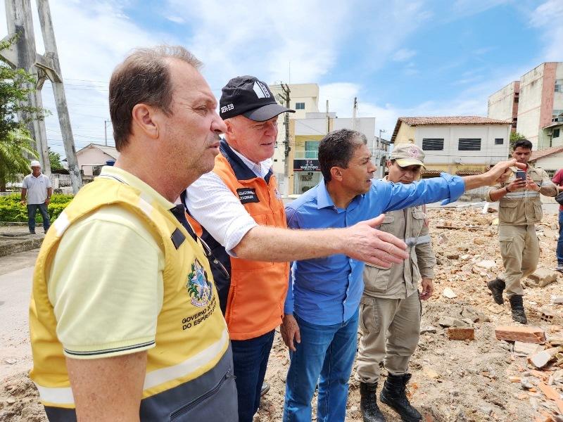 Freitas acompanha Casagrande em visita à áreas de risco em Nova Venécia e São Mateus, no Norte do ES