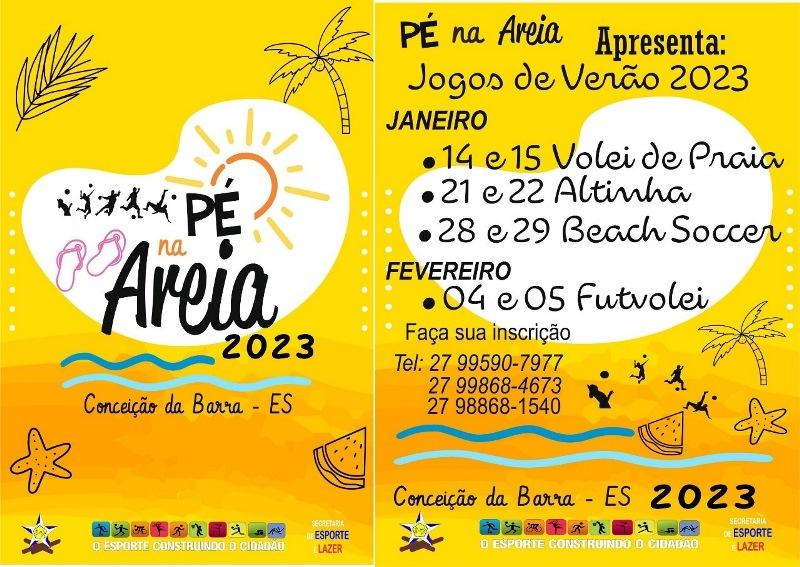 Projeto Pé na Areia começa a movimentar a Arena da orla, em Conceição da Barra, ES, neste sábado (14)