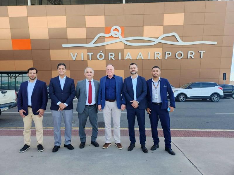 Ministro visita obras do terminal de passageiros do Aeroporto Regional de Linhares, no ES