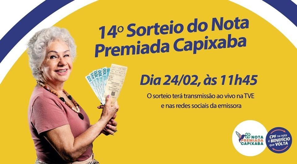Sorteio do Nota Premiada Capixaba acontece nesta sexta-feira (24)
