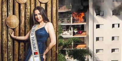 Miss Sertão Paraibano morre ao pular de 6º andar de prédio em chamas