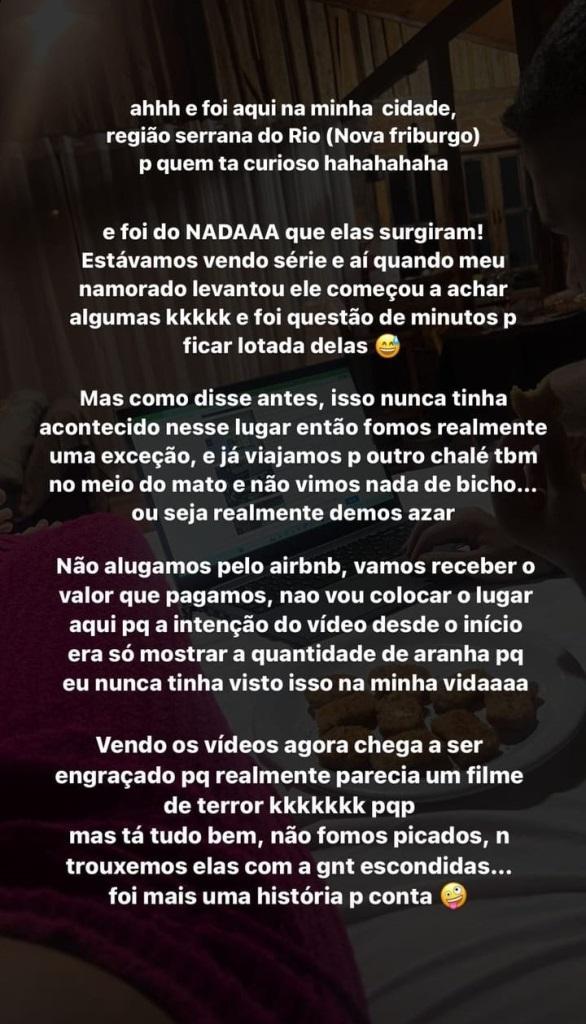 Casal aluga chalé durante final de semana e é surpreendido com infestação de aranhas