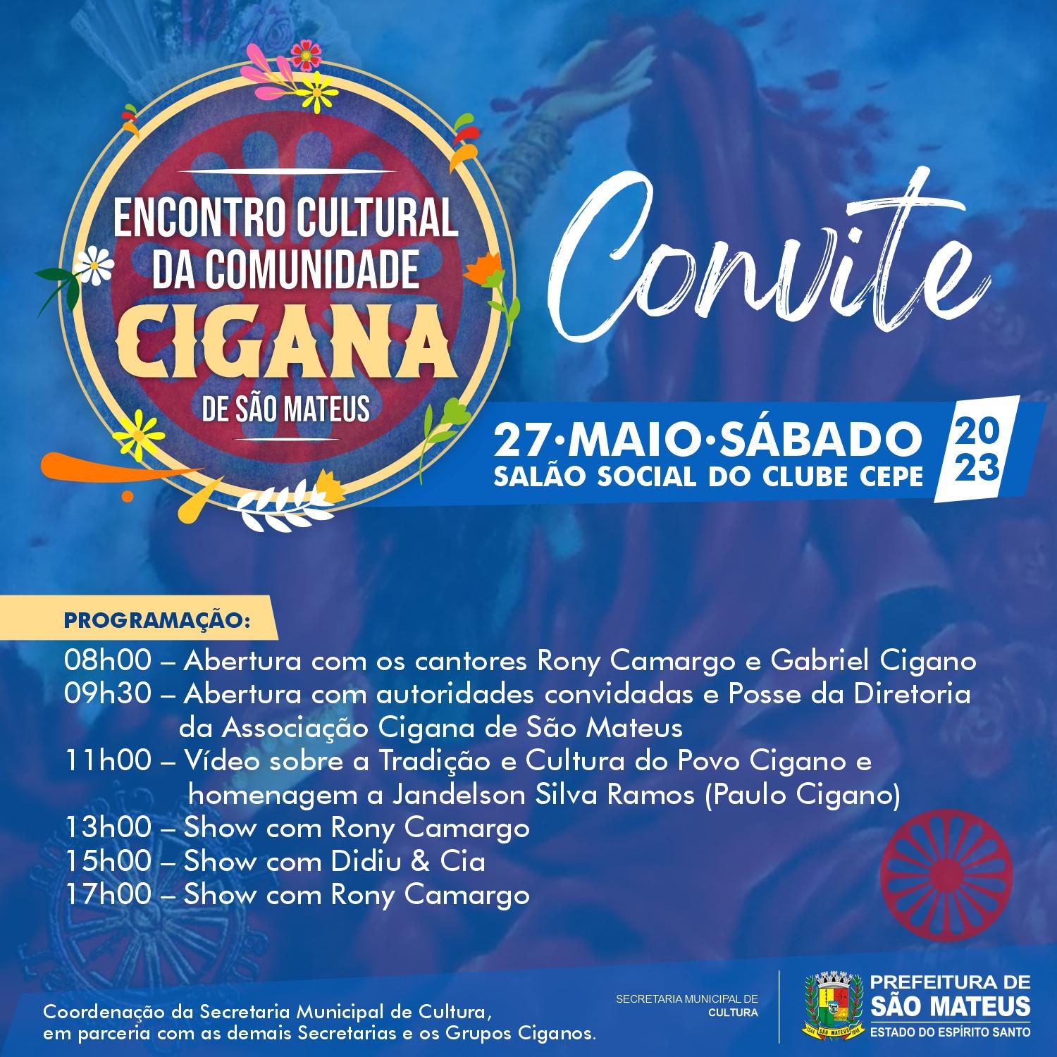 Encontro cultural marcará o Dia Municipal Do Povo Cigano em São Mateus, ES