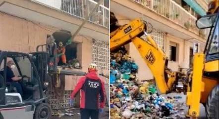 Bombeiros levam 8h para retirar homem com obesidade mórbida de pilha de lixo em apartamento