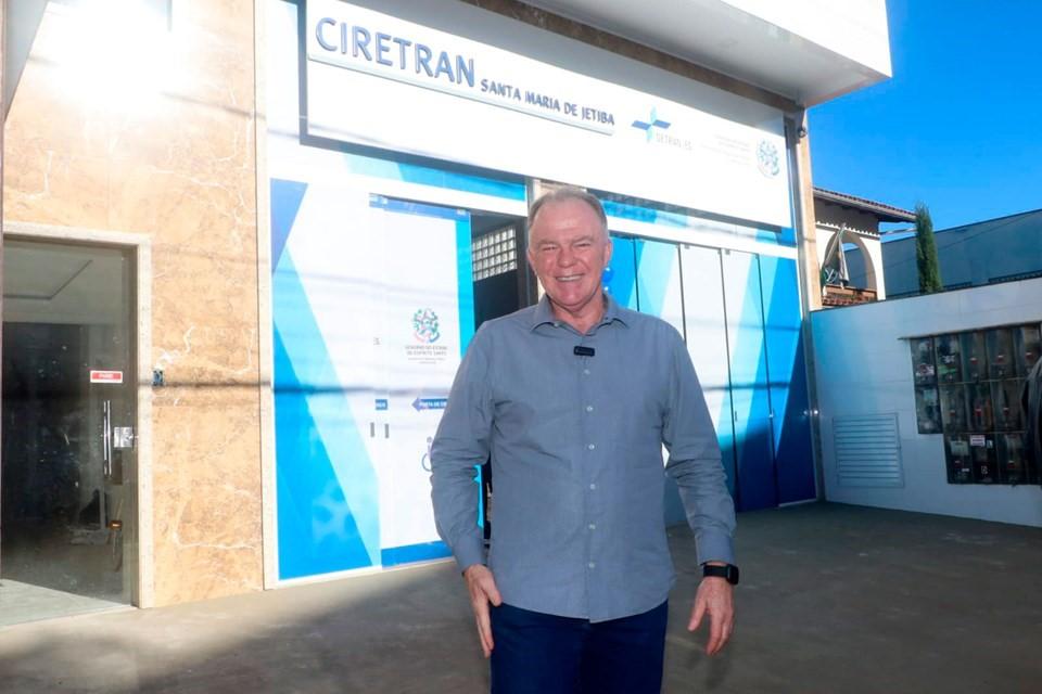 Casagrande inaugura nova Ciretran e obras de saneamento em Santa Maria de Jetibá, ES