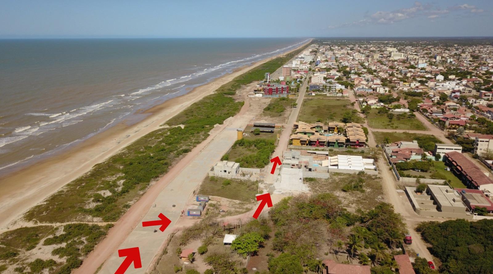 Com a Avenida Oceano Atlântico em obras, Prefeitura cria rota alternativa para não prejudicar o trânsito em Guriri, São Mateus, ES