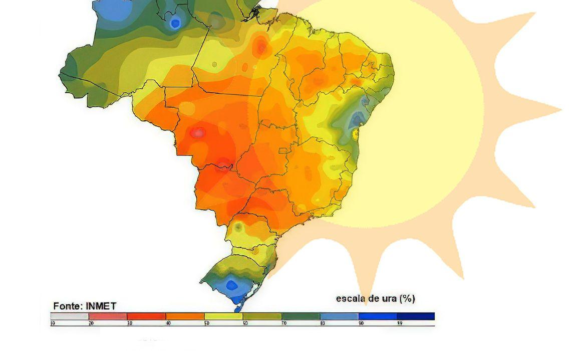 Brasil terá semana de calor e baixa umidade na maior parte do país