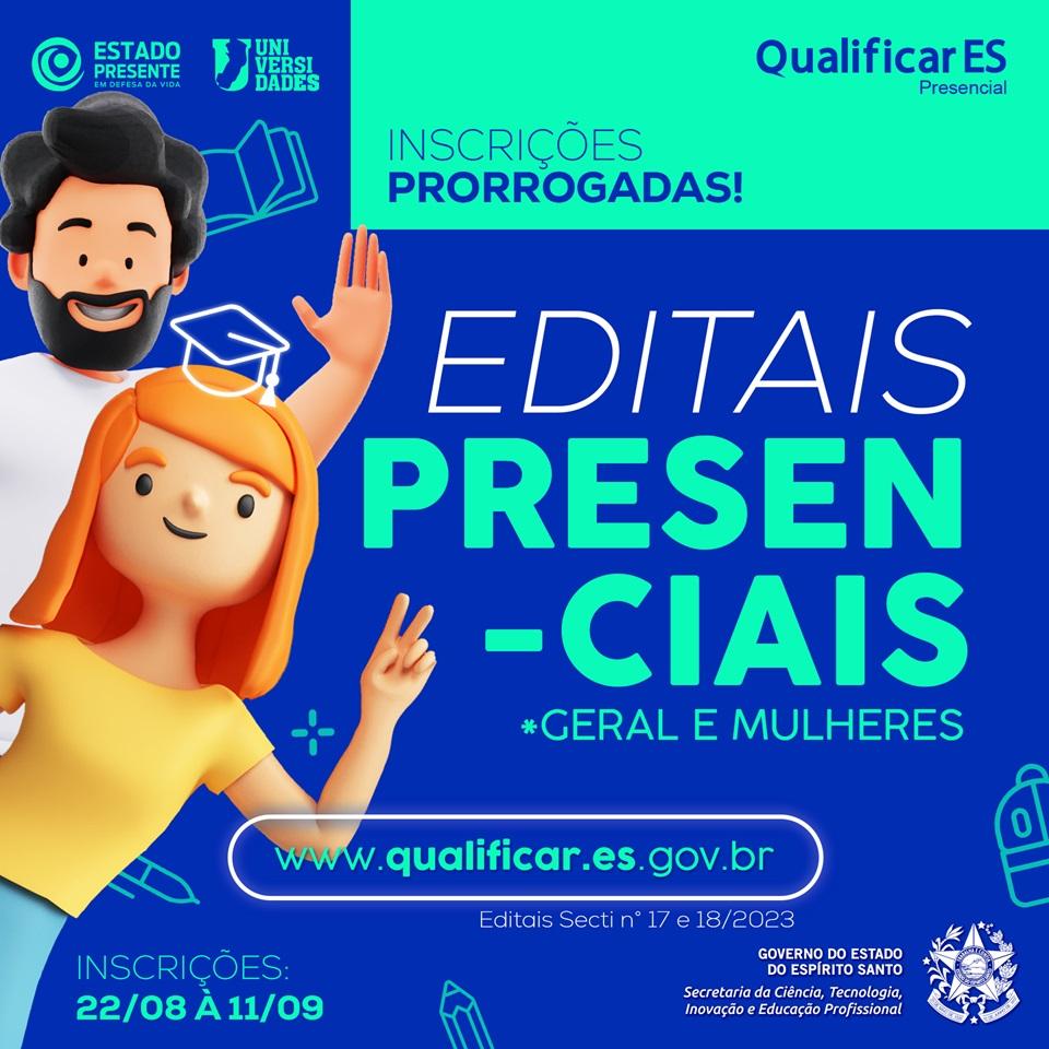 Inscrições da 3ª oferta do Qualificar ES são prorrogadas para até o próximo dia 11