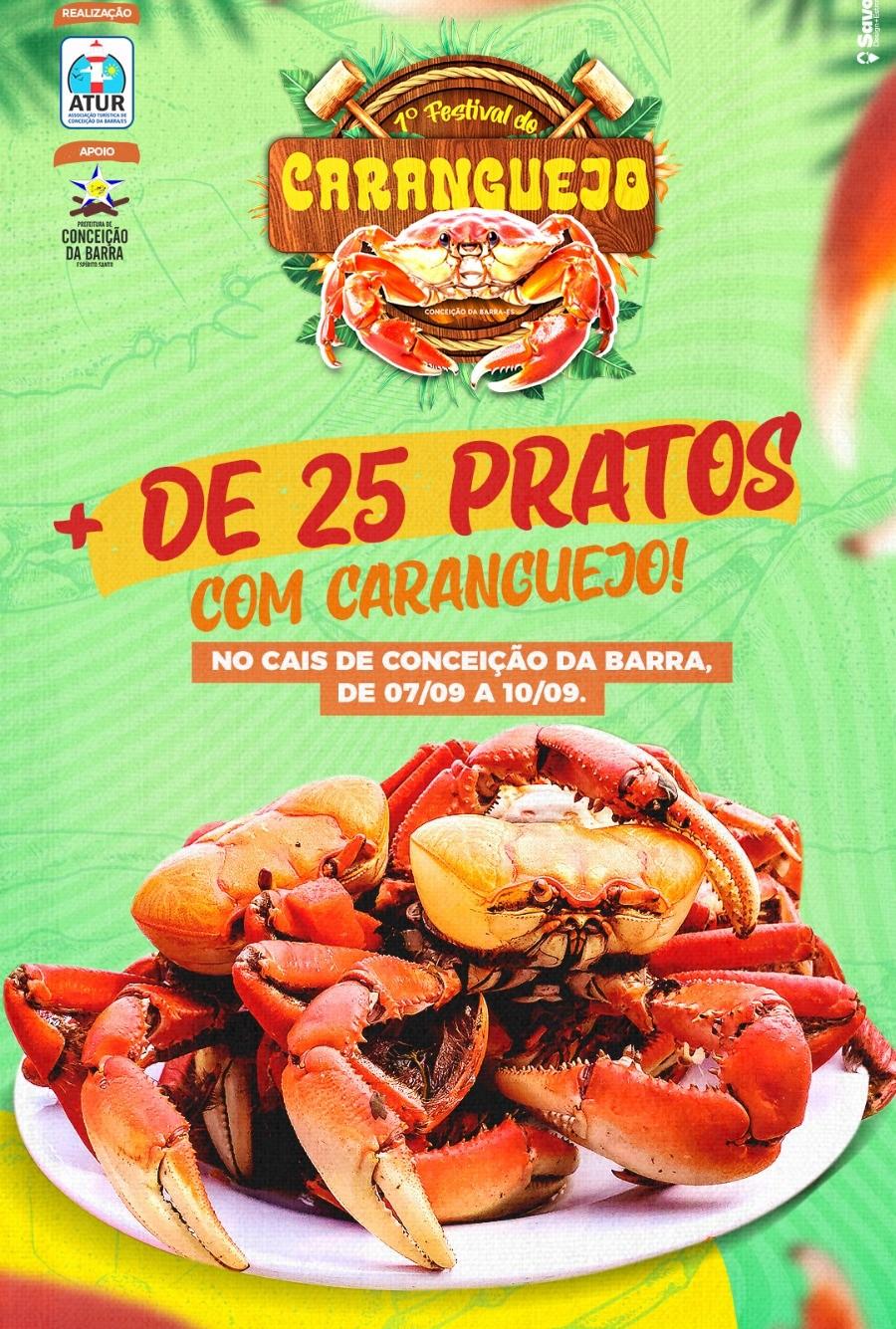 “Festival do Caranguejo” vai agitar Conceição da Barra no ES, neste fim de semana
