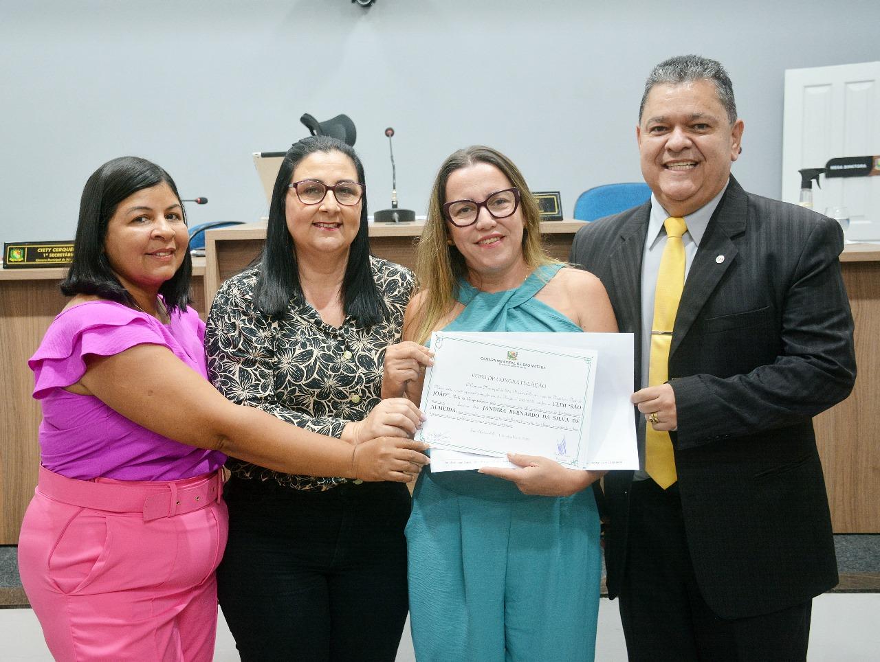 Ceim São João recebe Voto de Congratulação por 40 anos de serviços à comunidade de São Mateus, ES