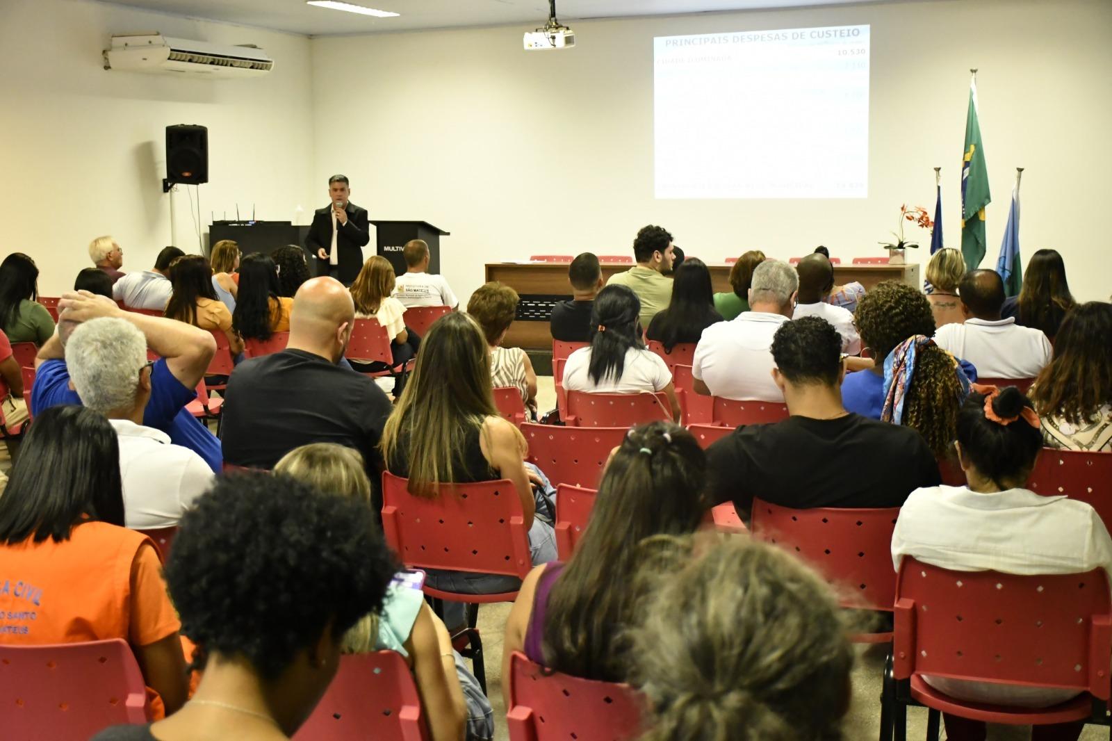 Apresentação de Projeto da LOA 2024, em audiência pública, foi a segunda oportunidade para acolher sugestões populares, em São Mateus, ES