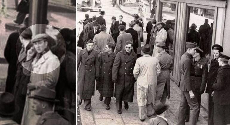 Foto de 1943 mostra homem ao celular na capital da Islândia