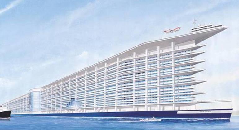 Cidade flutuante: maior navio do mundo terá 1,4 km e transportará até 100 mil pessoas