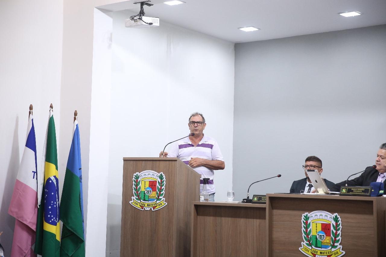 Na Tribuna Livre da Câmara, ruralista pede apoio para prevenir invasões de terra em São Mateus, ES Na Tribuna Livre da Câmara, ruralista pede apoio para prevenir invasões de terra em São Mateus, ES