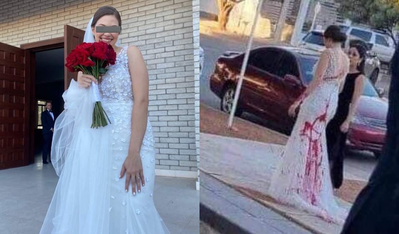 Sogra contrata pessoas para jogar tinta em noiva durante casamento