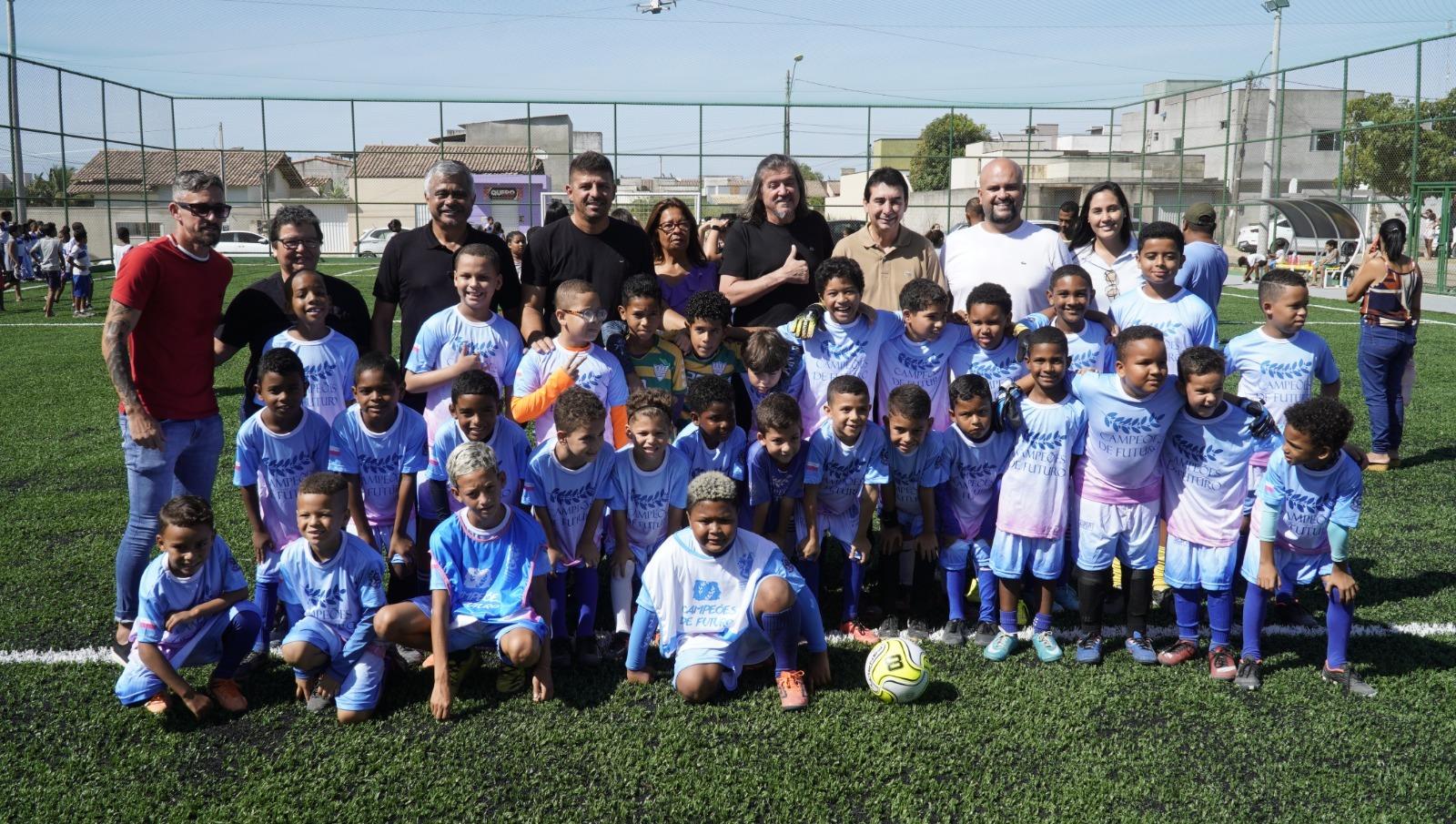 Mais parceria entre Prefeitura e Governo do ES: Campo Bom de Bola, no bairro Ayrton Senna, já está sediando projetos esportivos, em São Mateus, no ES Mais parceria entre Prefeitura e Governo do ES: Campo Bom de Bola, no bairro Ayrton Senna, já está sediando projetos esportivos, em São Mateus, no ES