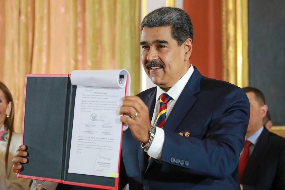 Maduro promulga lei que incorpora Essequibo, na Guiana, à Venezuela