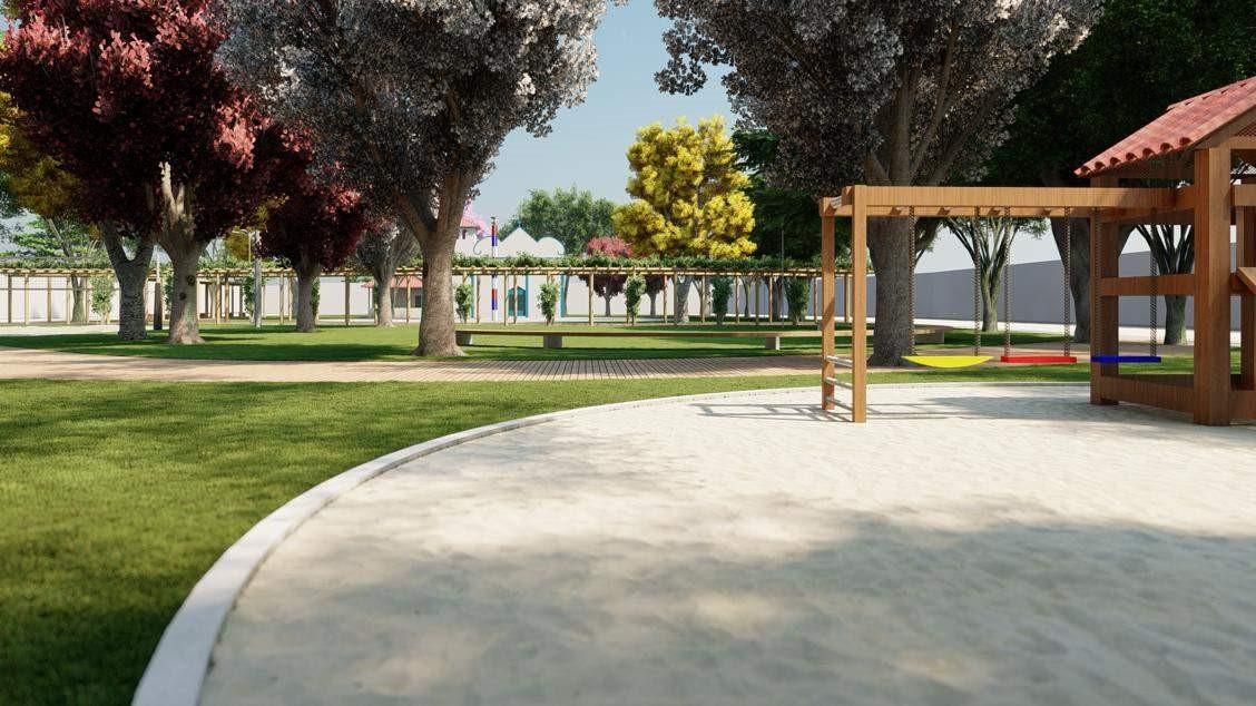 Com pergolado e piso, projeto de reforma de praça em Itaúnas, em Conceição da Barra, no ES, causa polêmica