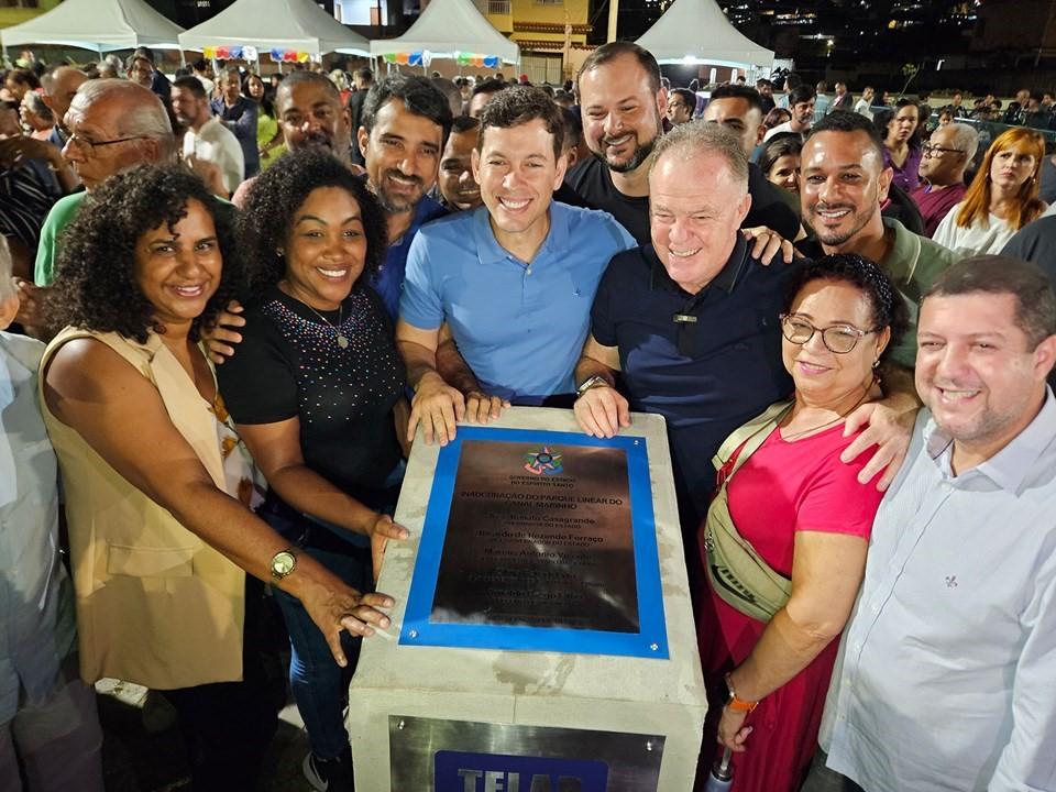 Casagrande inaugura obras do Parque Linear do Canal Marinho, em Vila Velha, no ES Casagrande inaugura obras do Parque Linear do Canal Marinho, em Vila Velha, no ES