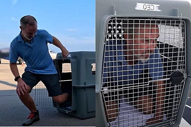 Empresário faz viagem de avião com cachorro para mostrar o que os animais sentem