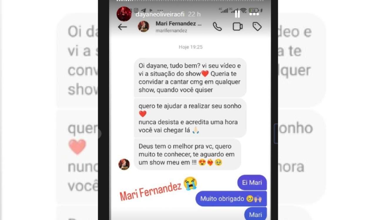 Cantora capixaba que fez show apenas para o pai recebe convite de Mari Fernandez