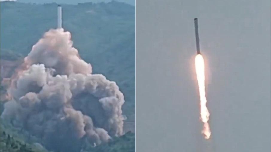 Foguete é lançado sem querer e explode em montanha na China