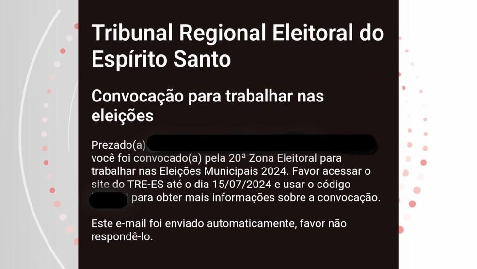 Mesários começam a ser convocados para as Eleições 2024, no ES, mas só por meios eletrônicos; saiba se você foi chamado Mesários começam a ser convocados para as Eleições 2024, no ES, mas só por meios eletrônicos; saiba se você foi chamado