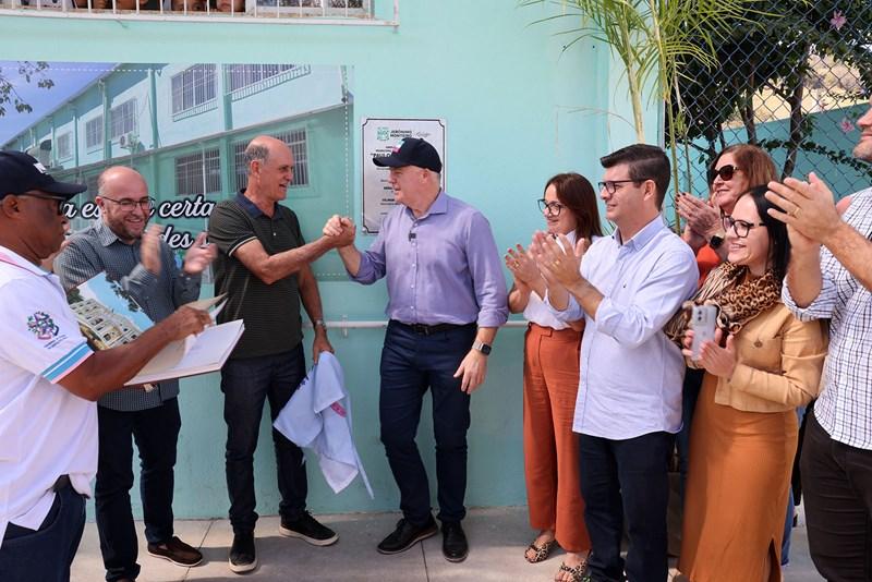 Casagrande inaugura obras de adaptação e reforma de escola em Jerônimo Monteiro, no ES Casagrande inaugura obras de adaptação e reforma de escola em Jerônimo Monteiro, no ES