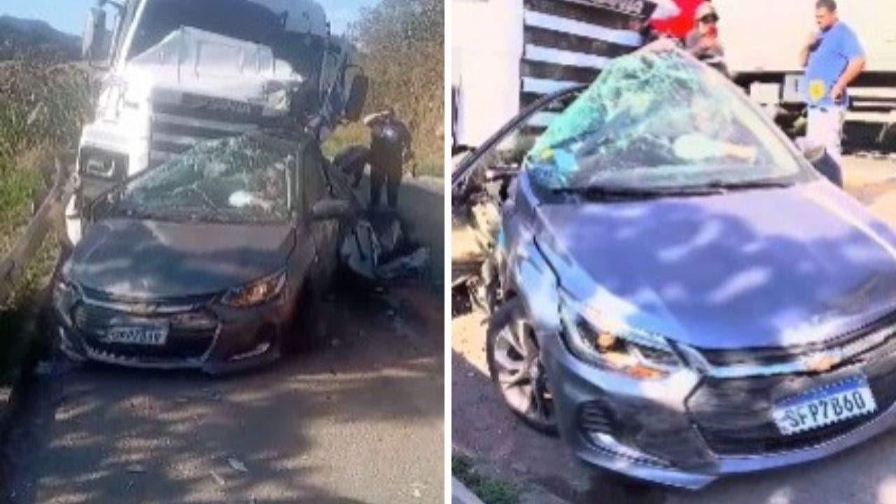 Grave acidente entre carro e carretas na BR-101 deixa um morto no ES