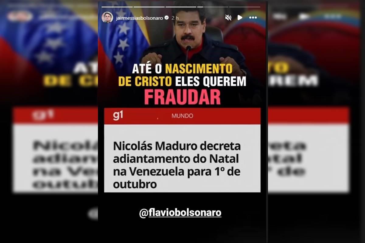 Bolsonaro acusa Maduro de fraudar “até o nascimento de Cristo” Bolsonaro acusa Maduro de fraudar “até o nascimento de Cristo”