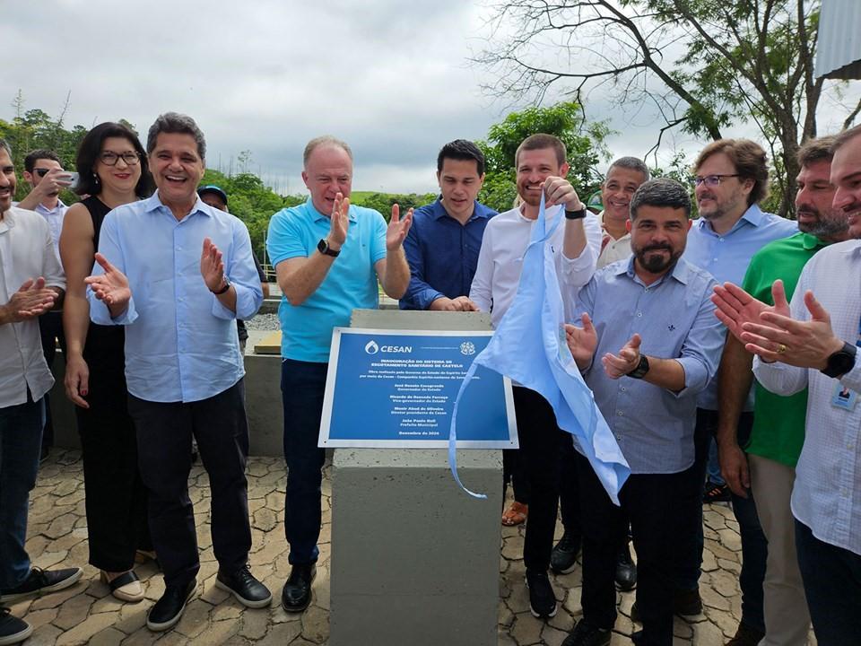 Governo do ES inaugura obras de melhoria do Sistema de Esgotamento Sanitário de Castelo