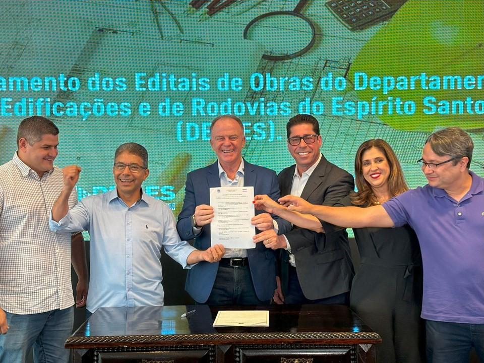 Casagrande anuncia quase R$ 1 bilhão em obras de infraestrutura de rodovias e edificações para 2025 no ES