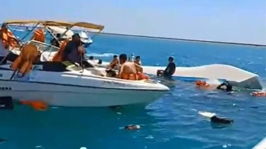 Catamarã afunda durante passeio em Maragogi (AL) e deixa uma pessoa morta