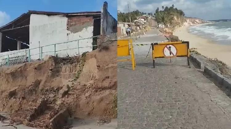 ‘As casas tremem’ a vida na Baía da Traição, onde o mar engole as casas