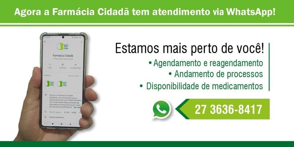Farmácias Cidadãs Estaduais no ES têm novo canal de atendimento aos usuários