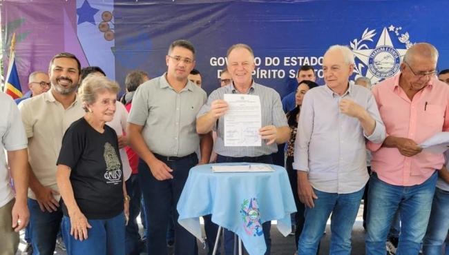Casagrande autoriza início das obras de restauração do Solar Miguel Simão, em Alegre, ES