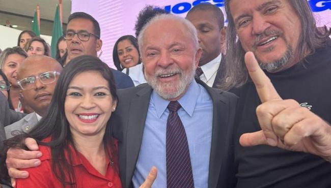 Daniel Santana com Lula em Brasília: prefeito leva pautas da educação para o presidente