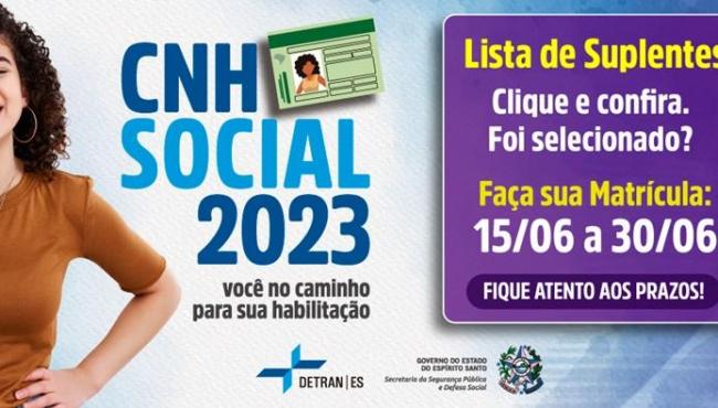 Detran/ES convoca 1.110 candidatos suplentes no CNH Social 2023
