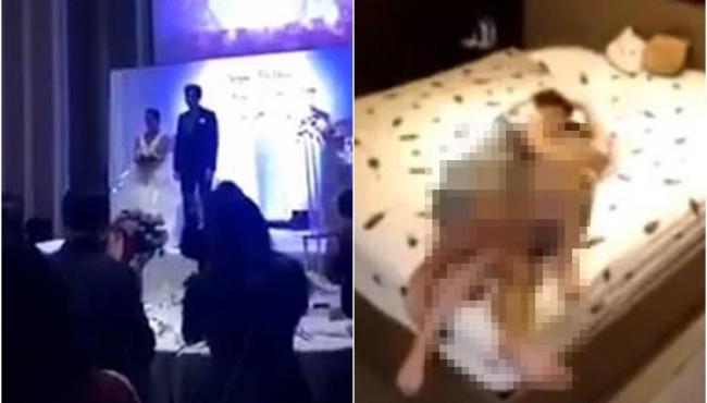 Em casamento, noivo exibe vídeo em que noiva faz sexo com cunhado
