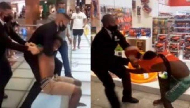 Jovens negros são retirados à força por seguranças de shopping na Bahia